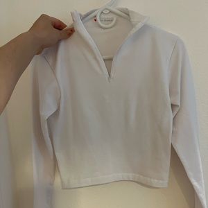 Super soft white crop top mini turtle neck
